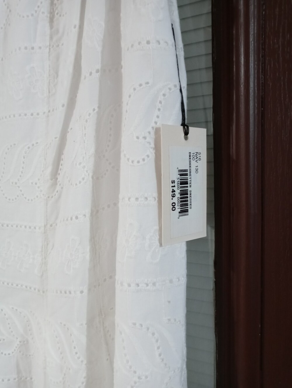 Ivanka Trump White Eyelet A-Line Dress - Picture 2 of 4